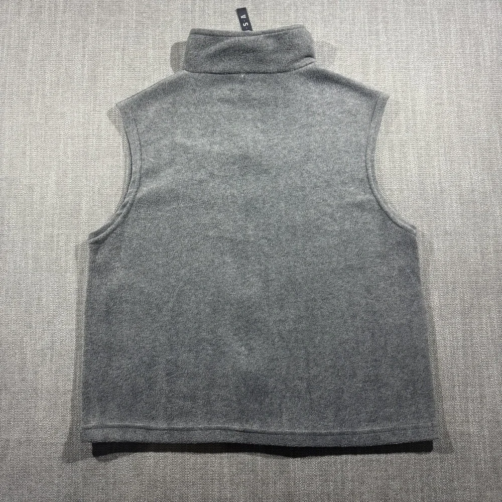 United States Olympic Committee Vest Mens Medium Gray‎ Fleece Full Zip USA Logo